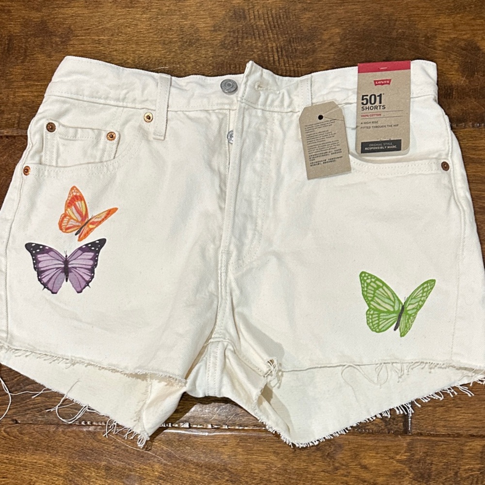 Levi's 501 Jean Shorts Butterflies 🦋 28 NWT